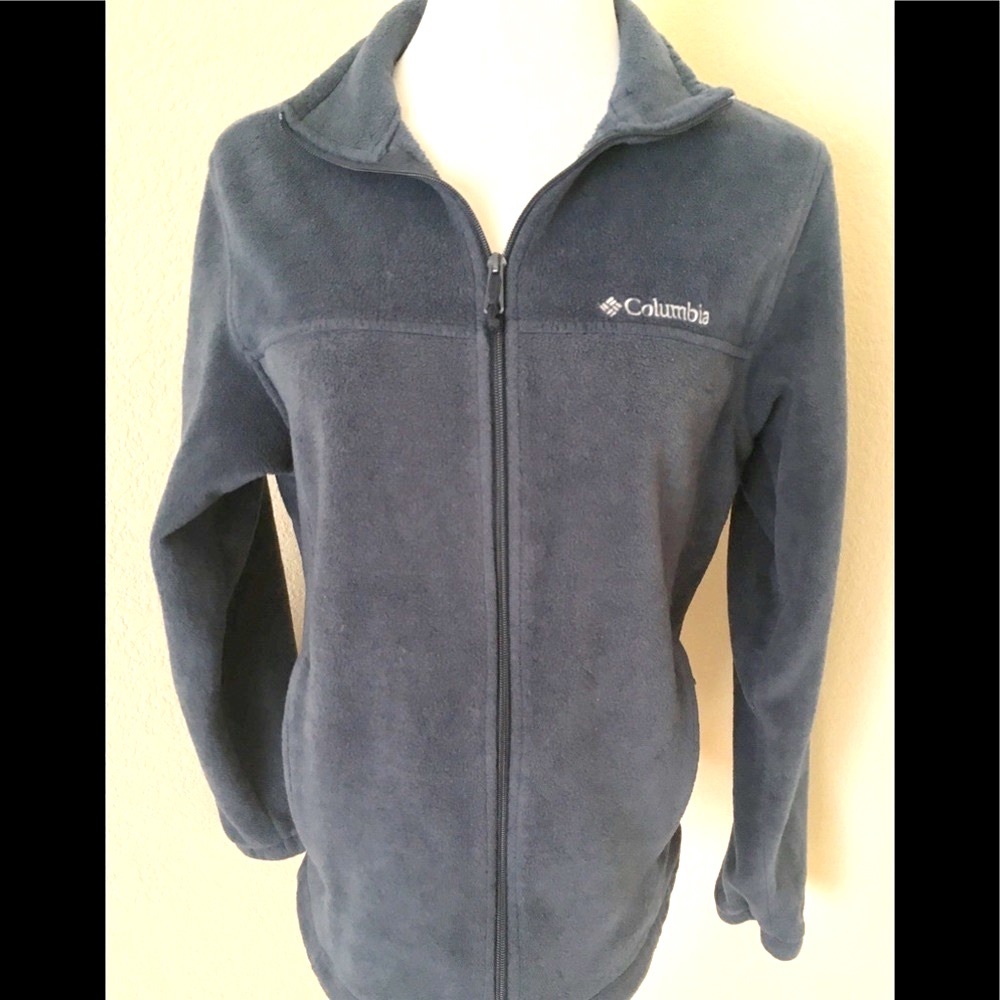 Columbia fleece jacket blue soft fleece Columbia jacket full zipper boys 12-15